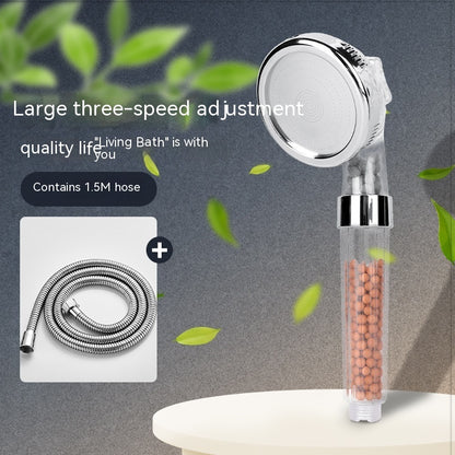 Eco-Friendly 3-Speed Anion Shower Head with Water-Saving Filtration