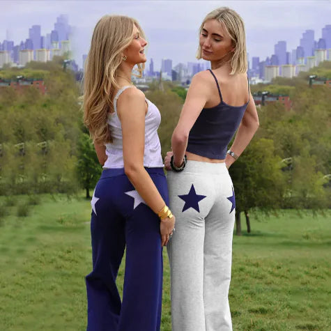 Ladies' Two-Tone Straight Pants
