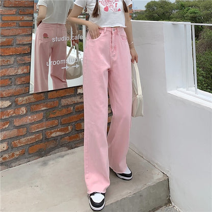 Chic High Waist Wide Leg Jeans