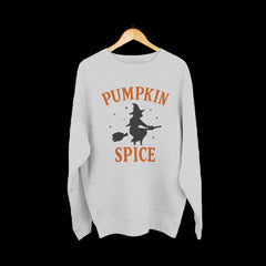 “Pumpkin Spice Sweatshirt | Cozy Fall Unisex Crewneck Halloween Outfit”