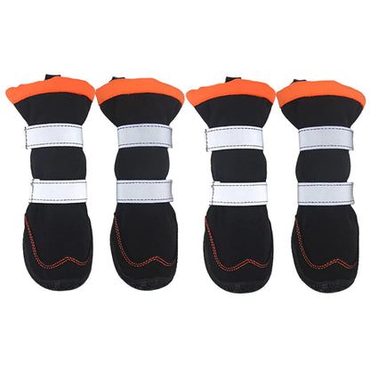 Climatex 4-Pack Winter Dog Booties with Reflective Straps