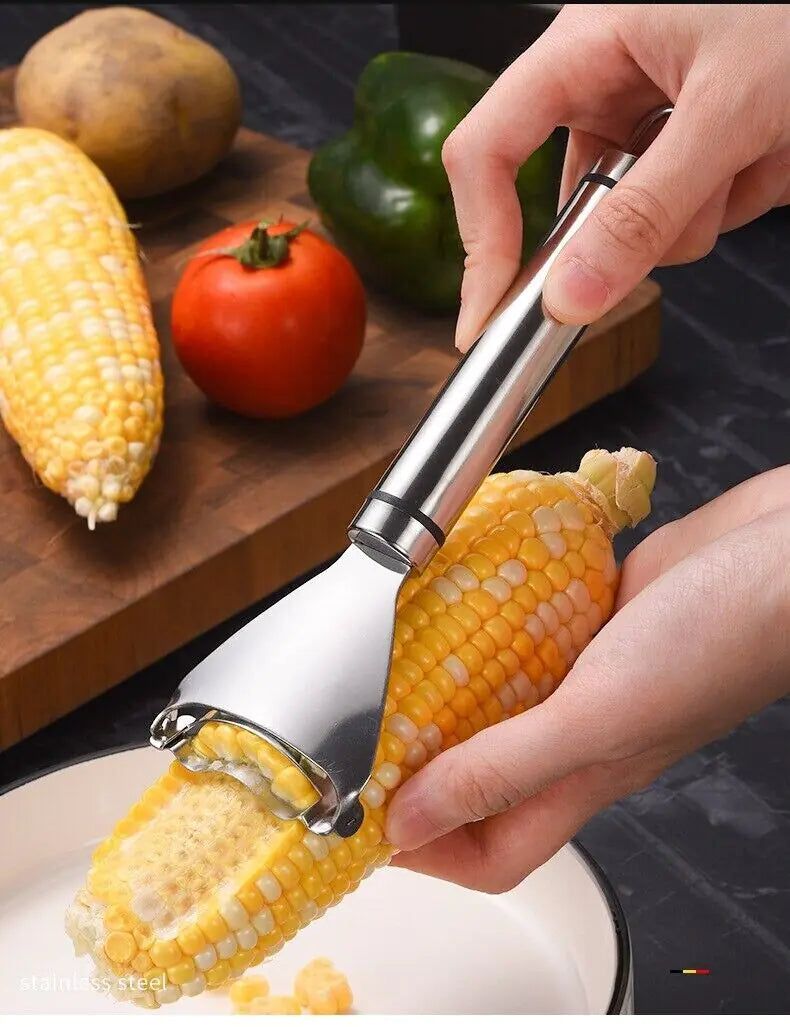 Dual Corn Kernel Stripper Tool Stainless Steel