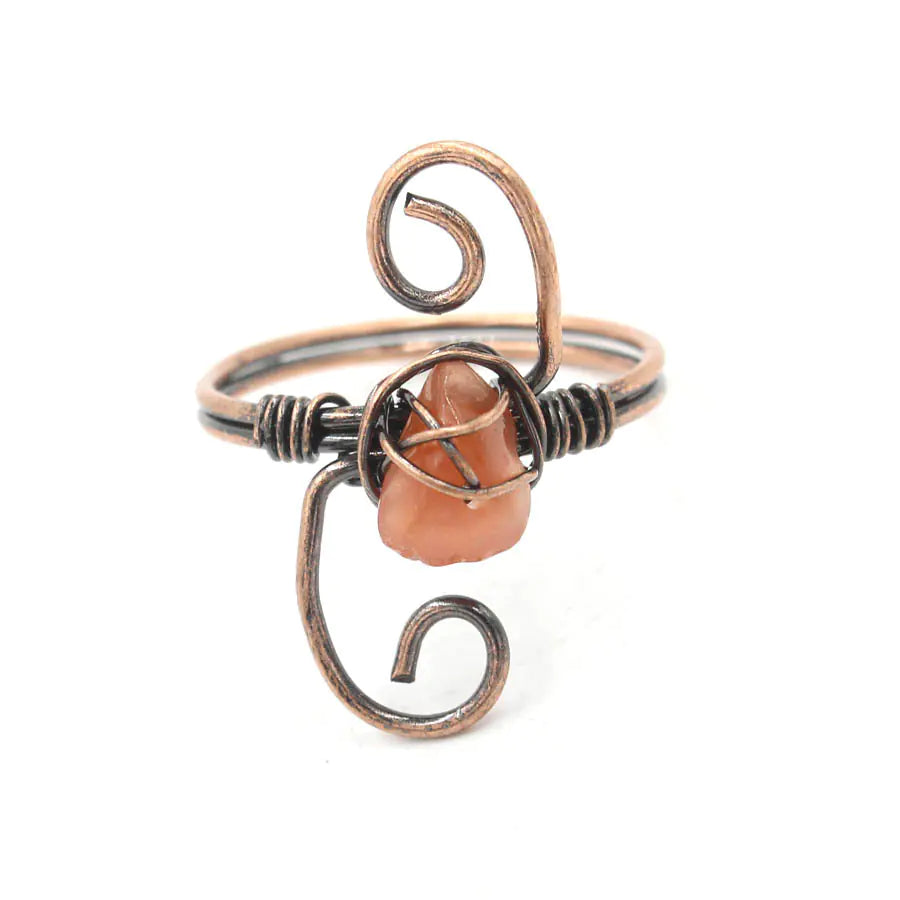 Copper Stone Crystal S-Ring