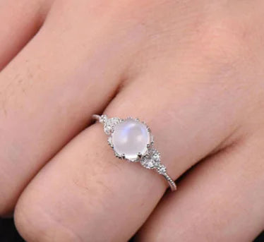 Lunar Glow Moonstone Ring for Women