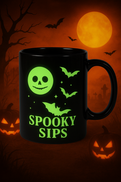 Bats & Brews Spooky Sips Mug – 11 oz Halloween Drinkware