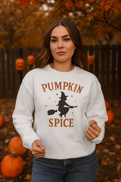 “Halloween Witch Long Sleeve Tee | Cozy Pumpkin Spice Fall Fashion”
