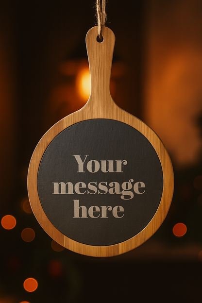 Personalized Acacia Charcuterie Board with Slate