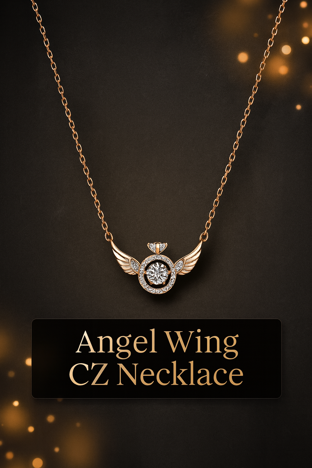 Seraphic Charm Necklace – Elegant Minimalist Jewelry for Her