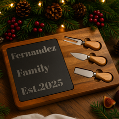 Personalized Acacia Charcuterie Board with Slate