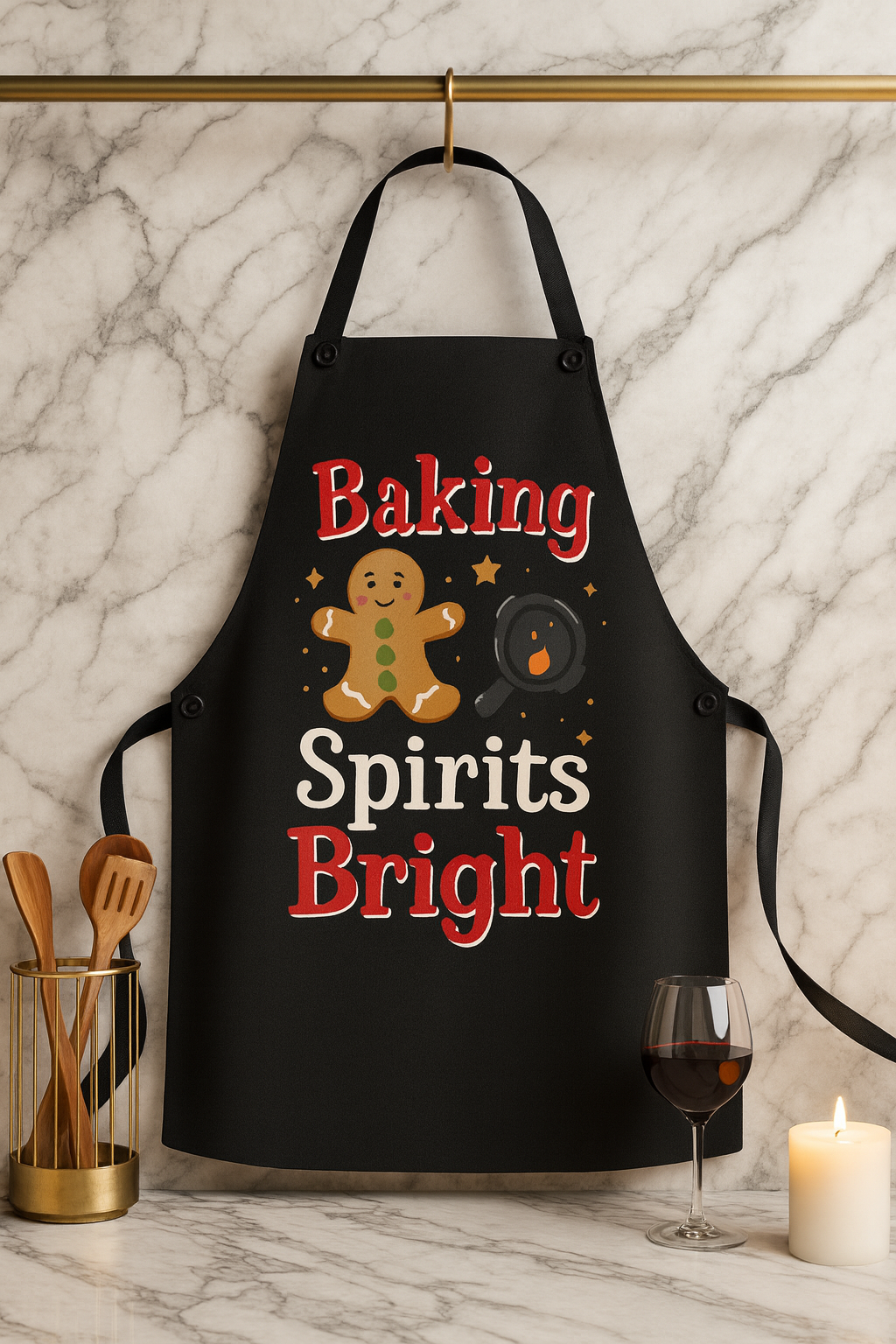 Personalized Apron – Funny, Custom, Holiday & Family Name Aprons/Kiss the Cook