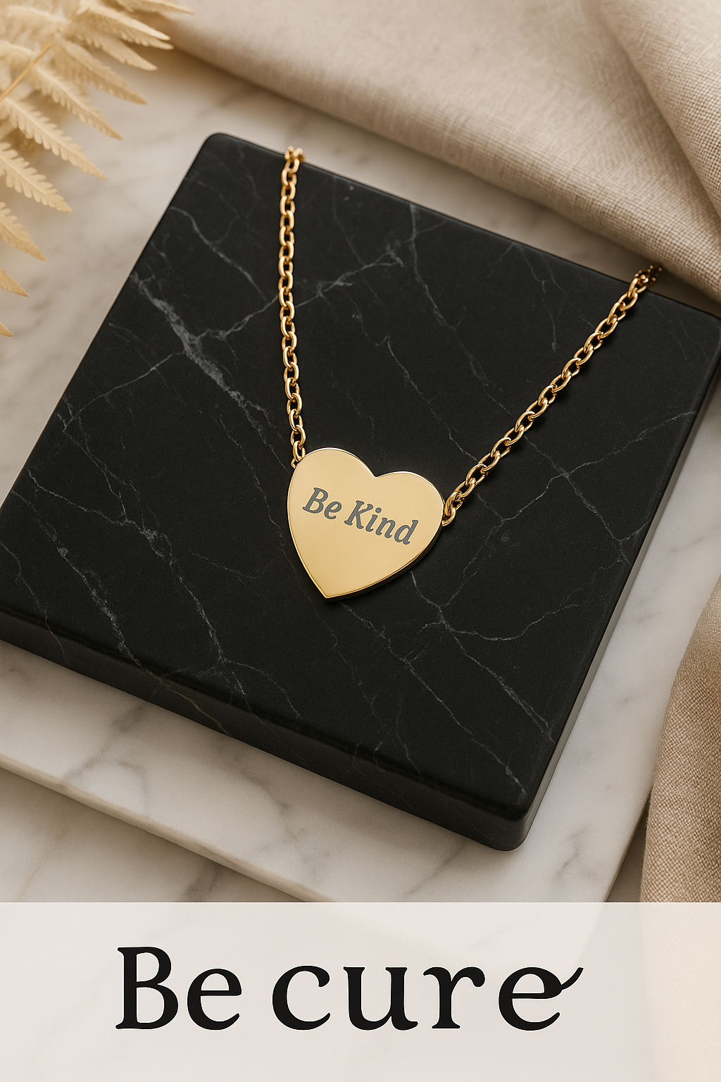 Engraved Heart Necklace – Inspirational Sayings