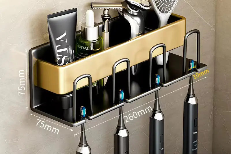 Bathroom Wall Organizer for Toothbrush & Cup