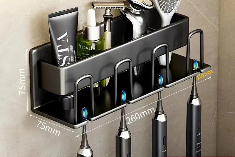 Bathroom Wall Organizer for Toothbrush & Cup