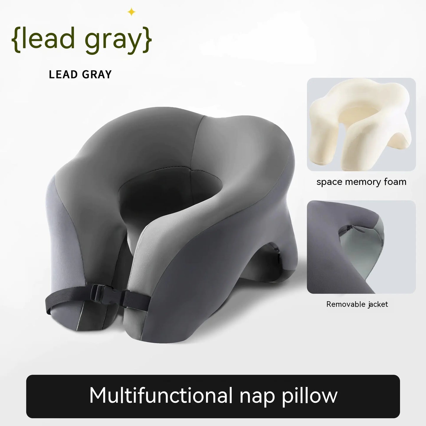 U-Shaped Memory Foam Nap Pillow – Ergonomic Travel & Office Neck Support | UniqSnaz