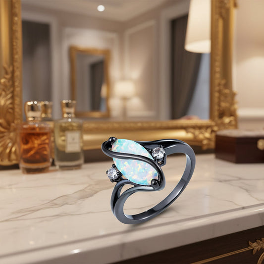 Opal Elegance Marquise Ring