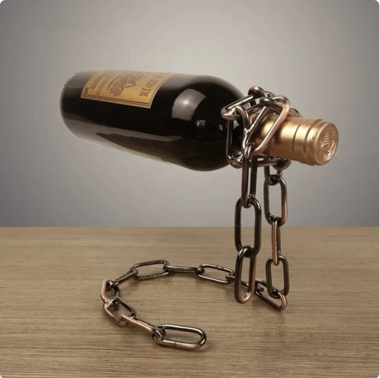 Chain-Hang Metal Wine Display