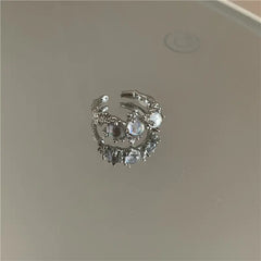 Elegant Moonstone Opal Adjustable Ring