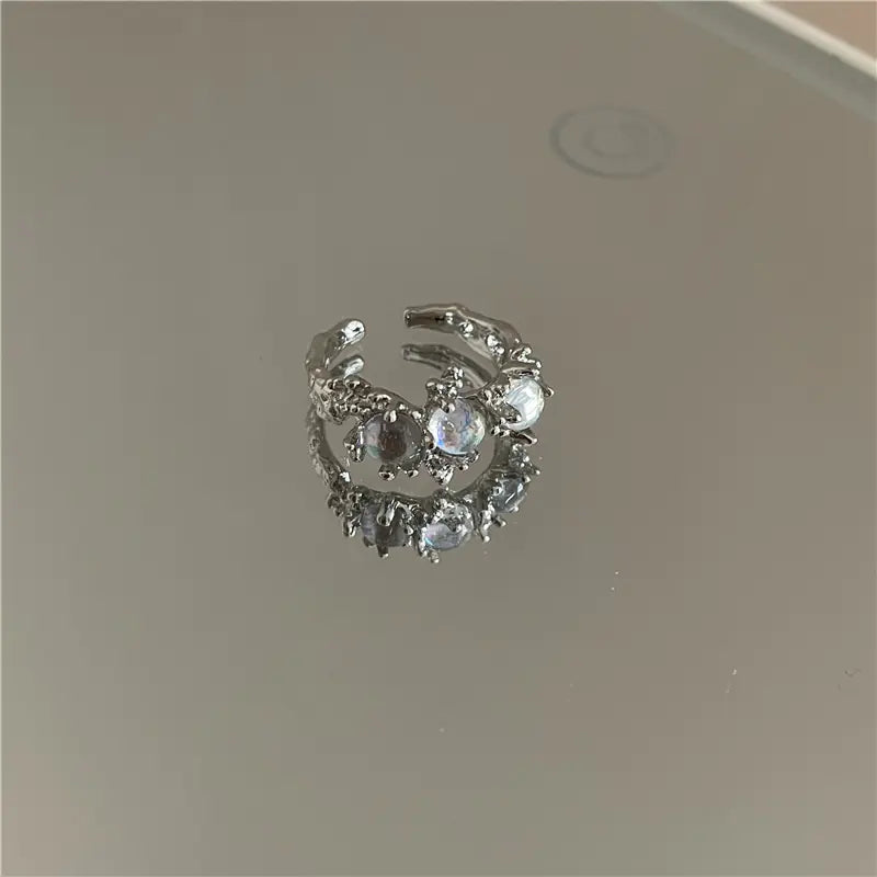 Elegant Moonstone Opal Adjustable Ring