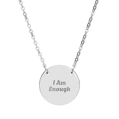 Brave Soul Black Pendant Necklace – Inspirational Engraved Gift for Women