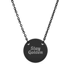 Brave Soul Black Pendant Necklace – Inspirational Engraved Gift for Women