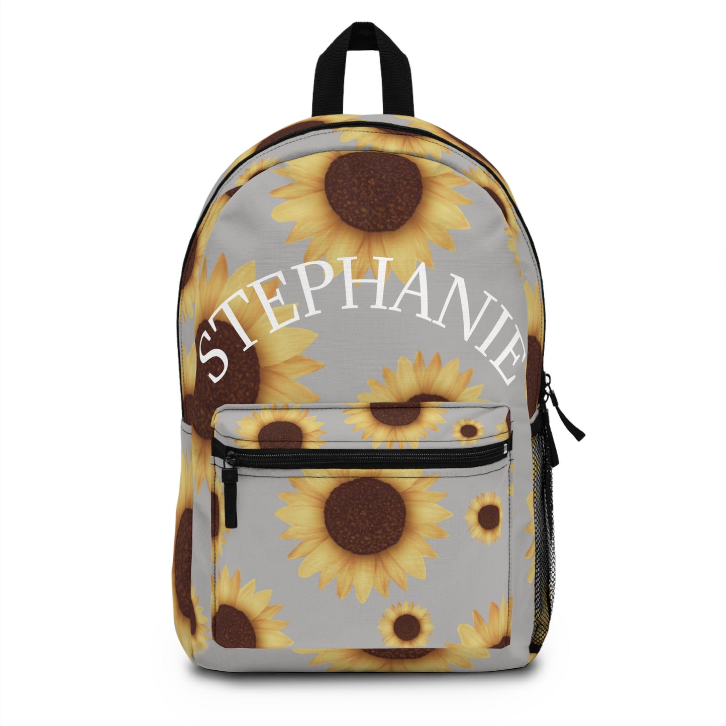 "Bloom with Style – Personalized Sunflower Backpack"
