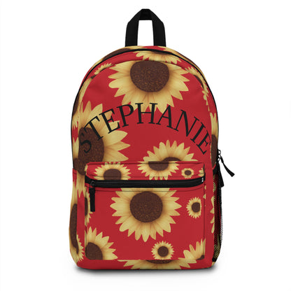 "Bloom with Style – Personalized Sunflower Backpack"