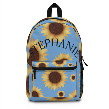 "Bloom with Style – Personalized Sunflower Backpack"