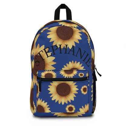 "Bloom with Style – Personalized Sunflower Backpack"