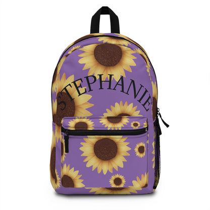 "Bloom with Style – Personalized Sunflower Backpack"