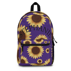 "Bloom with Style – Personalized Sunflower Backpack"