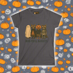 “Boo-tiful Bandits Raccoon Tee – Cute Halloween Graphic T-Shirt”
