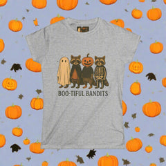 “Boo-tiful Bandits Raccoon Tee – Cute Halloween Graphic T-Shirt”