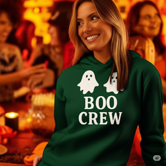 Boo Crew Halloween Hoodie – Gildan G185, Ghost Crew Pullover