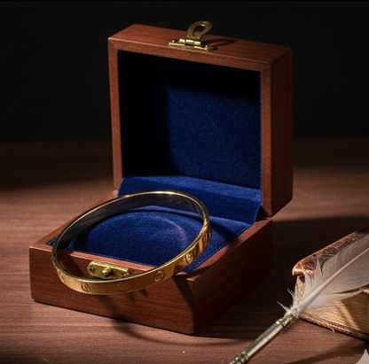 Elegant Gold-Plated Titanium Bracelet