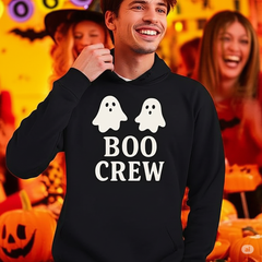 Boo Crew Halloween Hoodie – Gildan G185, Ghost Crew Pullover