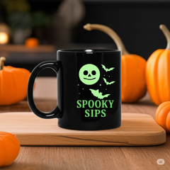 Bats & Brews Spooky Sips Mug – 11 oz Halloween Drinkware