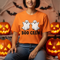 Boo Crew Heavy Cotton T-Shirt – Halloween Ghost Tee (Gildan G500)