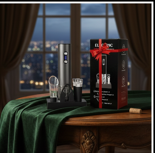Rechargeable Electric Wine Opener Kit with Accessories