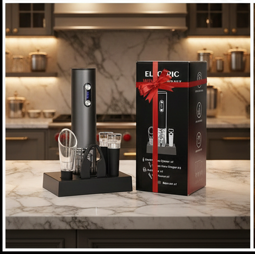 Rechargeable Electric Wine Opener Kit with Accessories