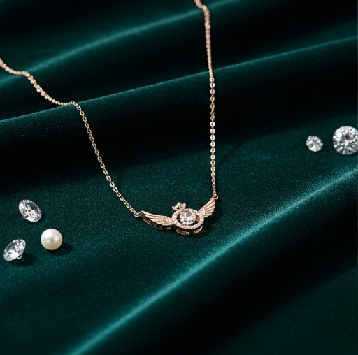 Seraphic Charm Necklace – Elegant Minimalist Jewelry for Her