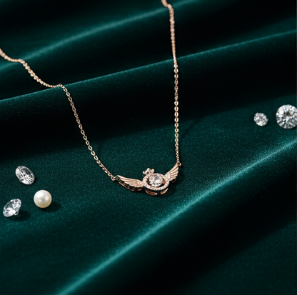 Seraphic Charm Necklace – Elegant Minimalist Jewelry for Her