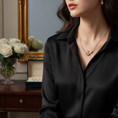 Seraphic Charm Necklace – Elegant Minimalist Jewelry for Her