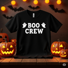 Boo Crew Heavy Cotton T-Shirt – Halloween Ghost Tee (Gildan G500)