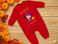 Witch in Training Baby Romper – Cozy Halloween Bodysuit