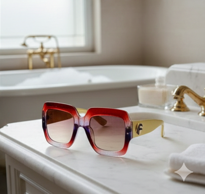 Chic Tri-Tone Designer Sunglasses