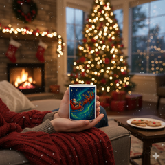 Personalized Santa Sleigh Christmas Mug – Custom Name Holiday Gift