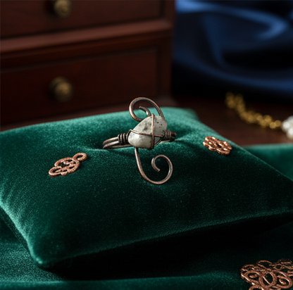 Copper Stone Crystal S-Ring