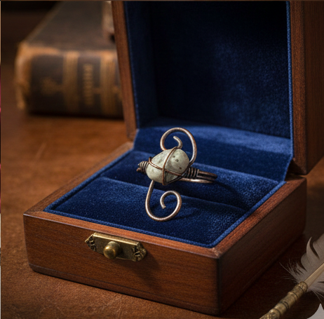 Copper Stone Crystal S-Ring