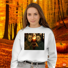 Slashers in Love Sweatshirt – Cozy Gildan G180 Crewneck | Horror Romance