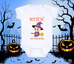 Witch in Training Baby Bodysuit – Halloween Onesie